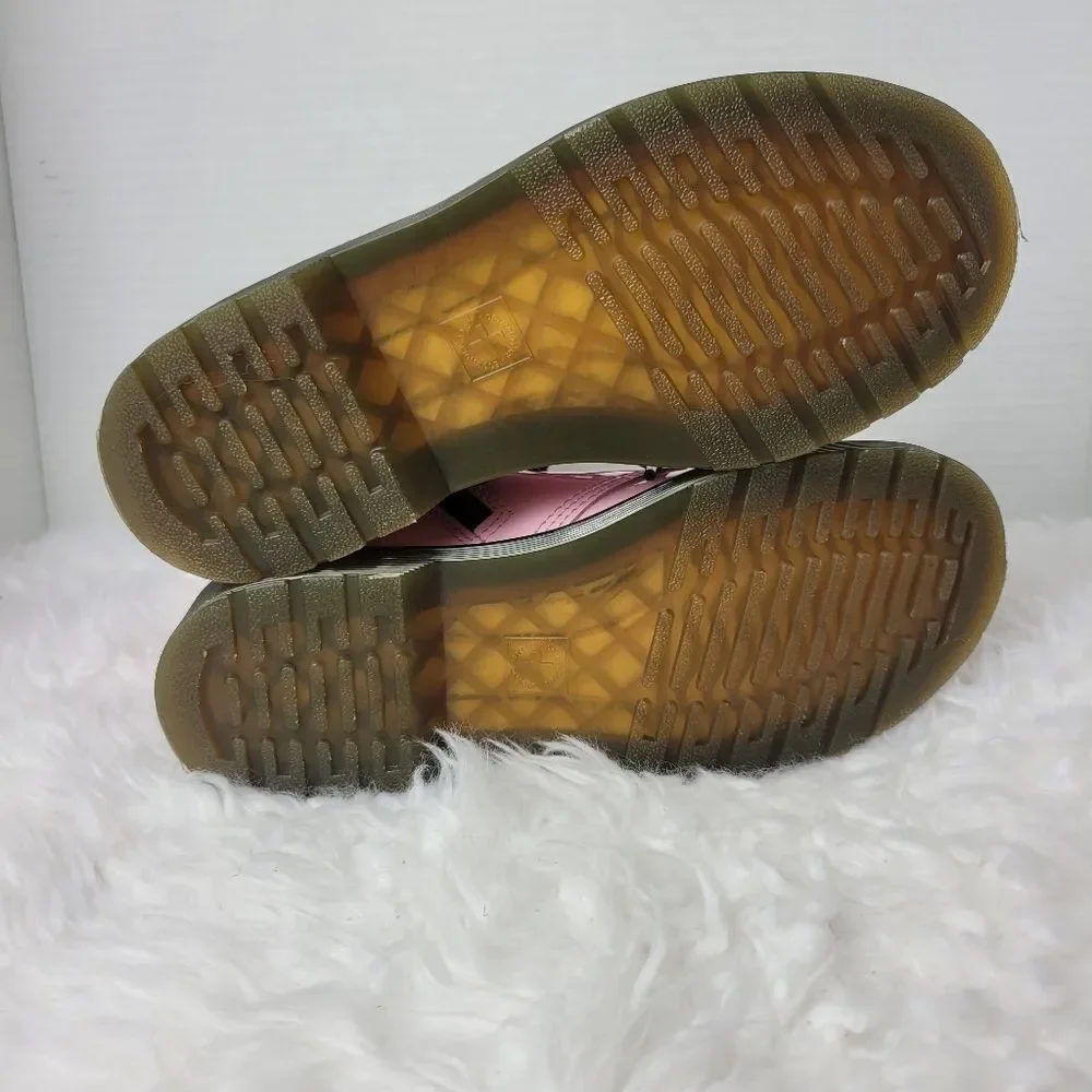 Dr. Martens Air Wair Kids Combat Boots Size 3 Pink Patent Boots Bouncing Soles